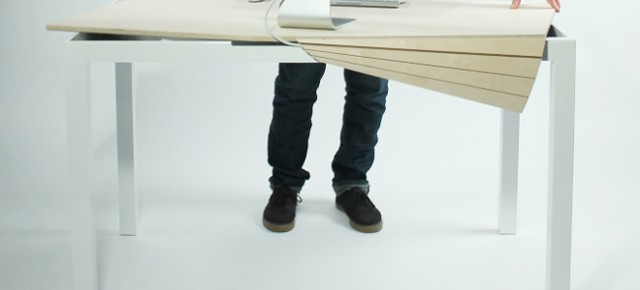 Tambour Table: compartimiento inusual en la mesa de Michael Bambino
